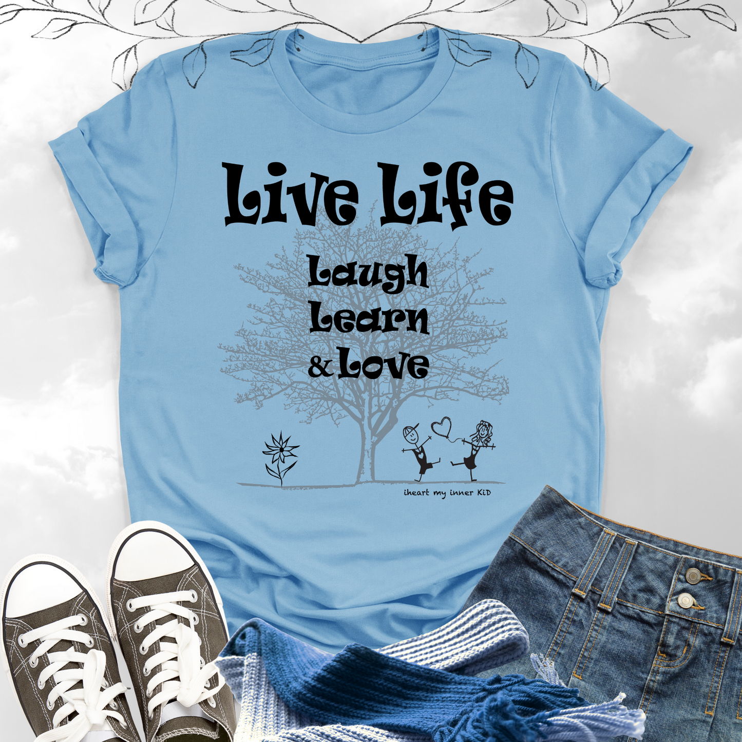 LIVE LIFE Laugh Learn Love Premium T-Shirt