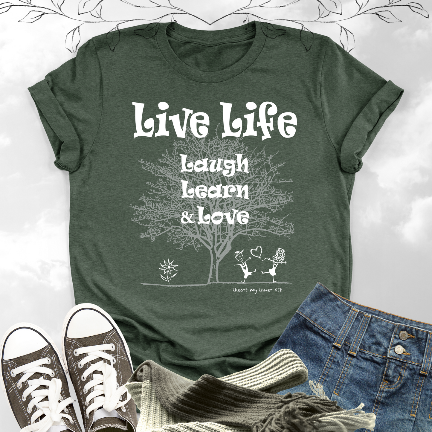LIVE LIFE Laugh Learn Love Premium T-Shirt