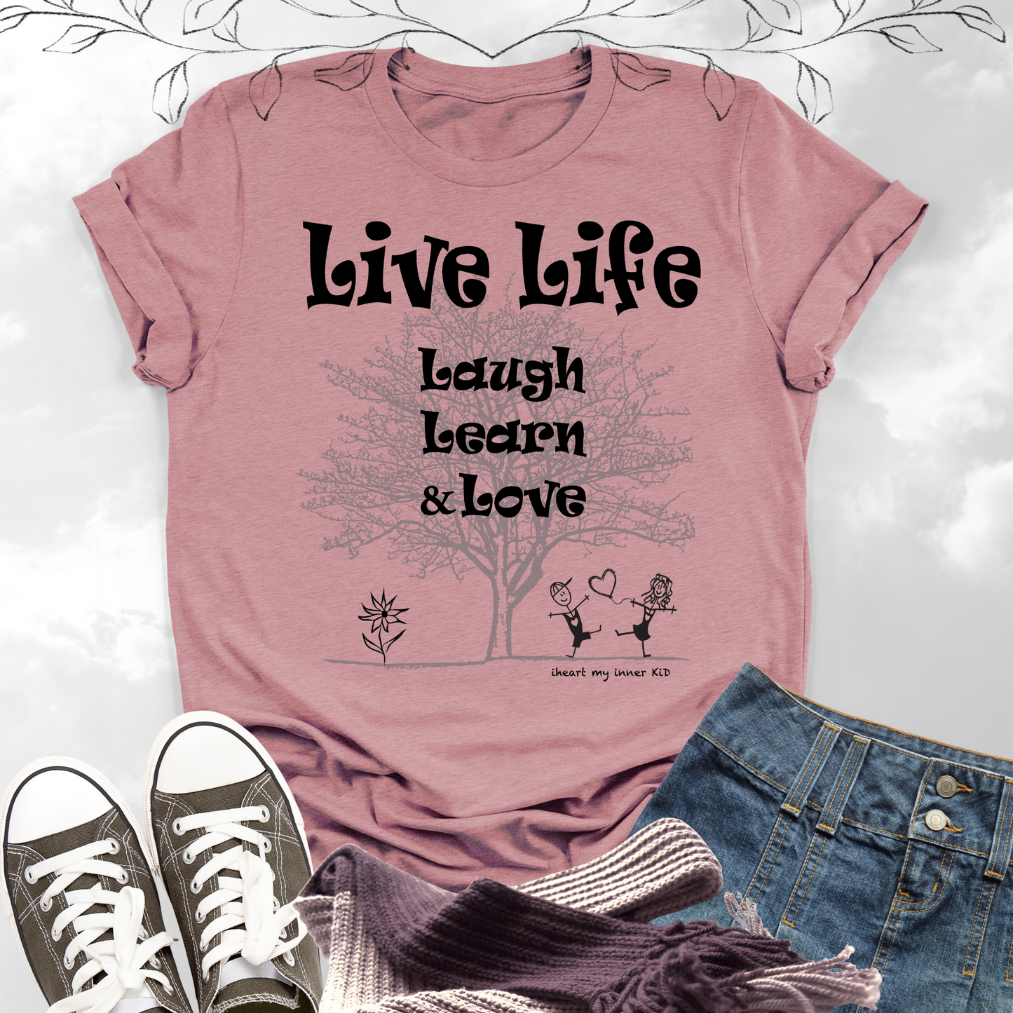 LIVE LIFE Laugh Learn Love Premium T-Shirt