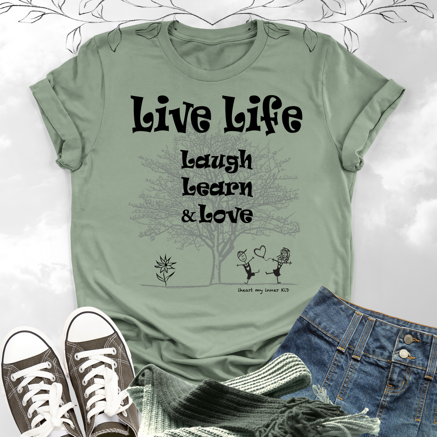 LIVE LIFE Laugh Learn Love Premium T-Shirt