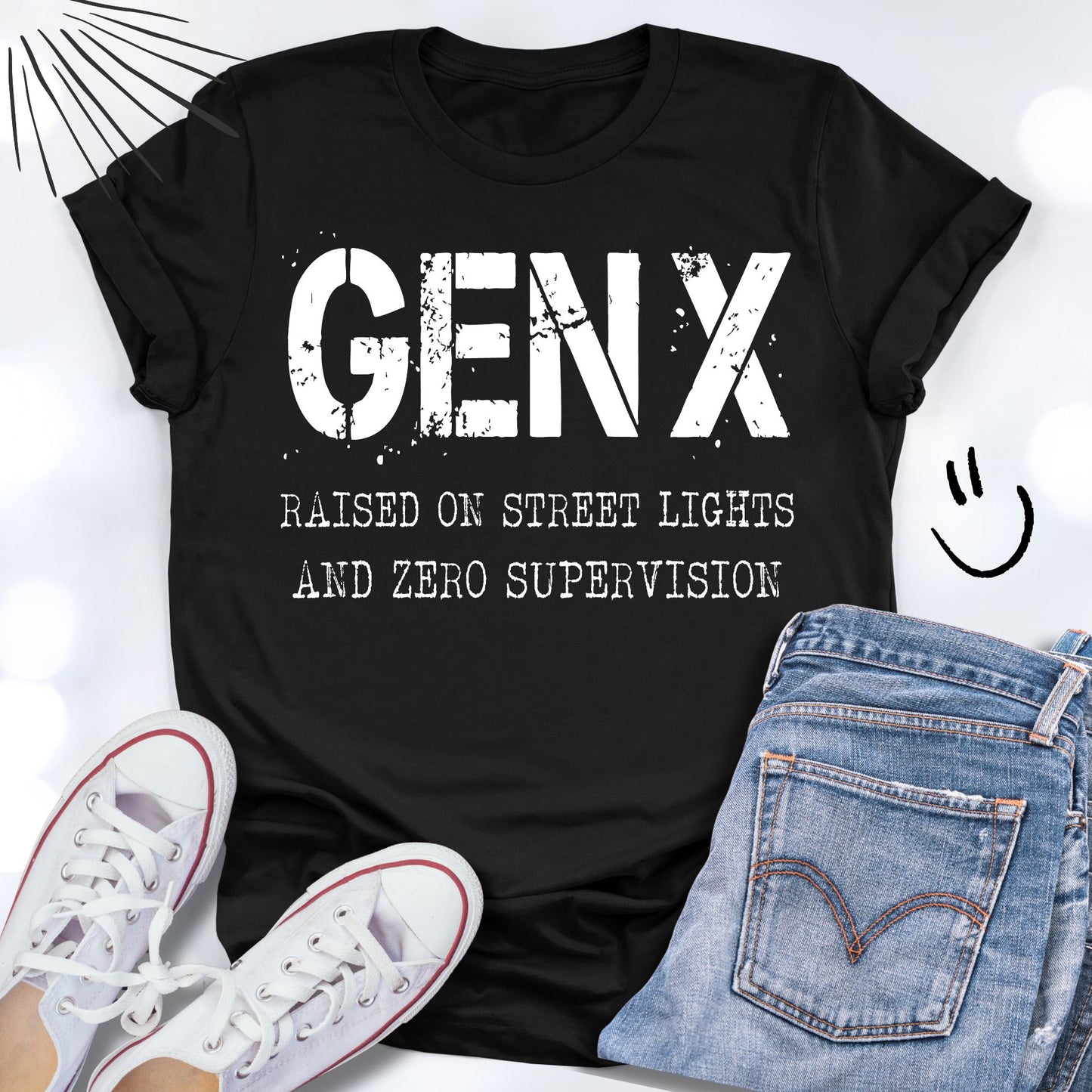 GEN X Raised on Street Lights and No Supervision T-shirt
