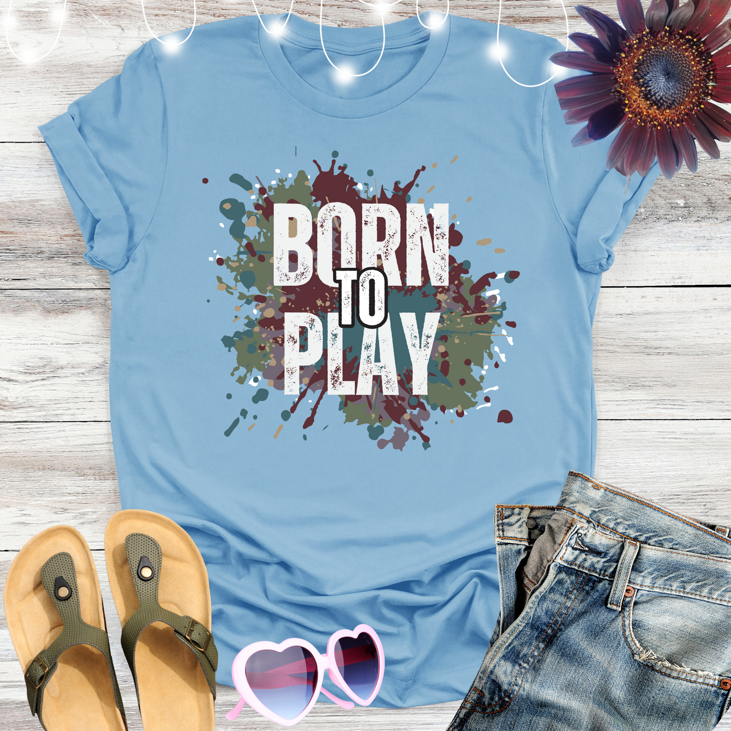 BORN to PLAY Premium Unisex Crewneck T-shirt