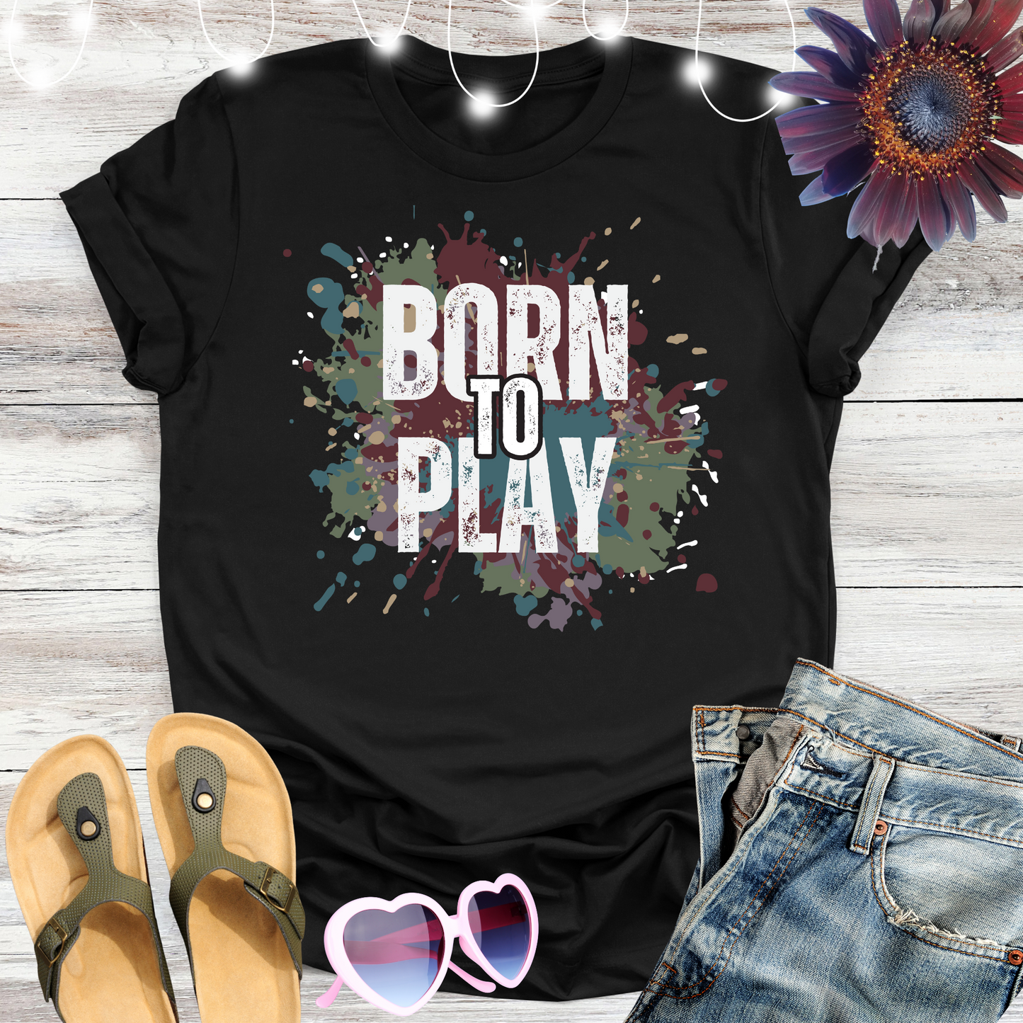 BORN to PLAY Premium Unisex Crewneck T-shirt