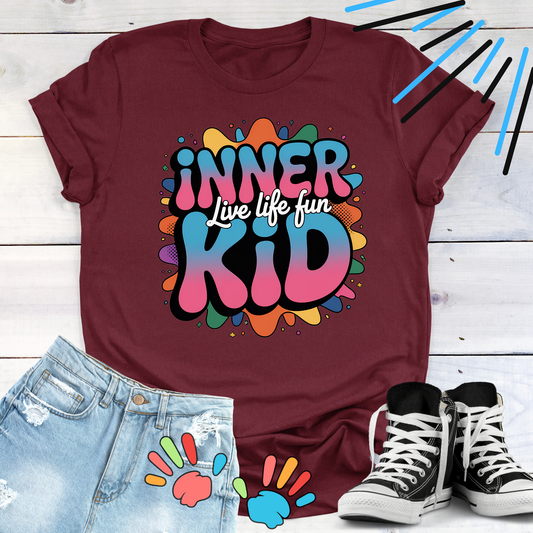Inner Kid Live Life FUN Rainbow Colored T-shirt