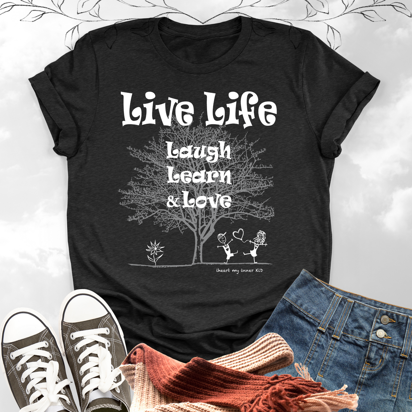 LIVE LIFE Laugh Learn Love Premium T-Shirt