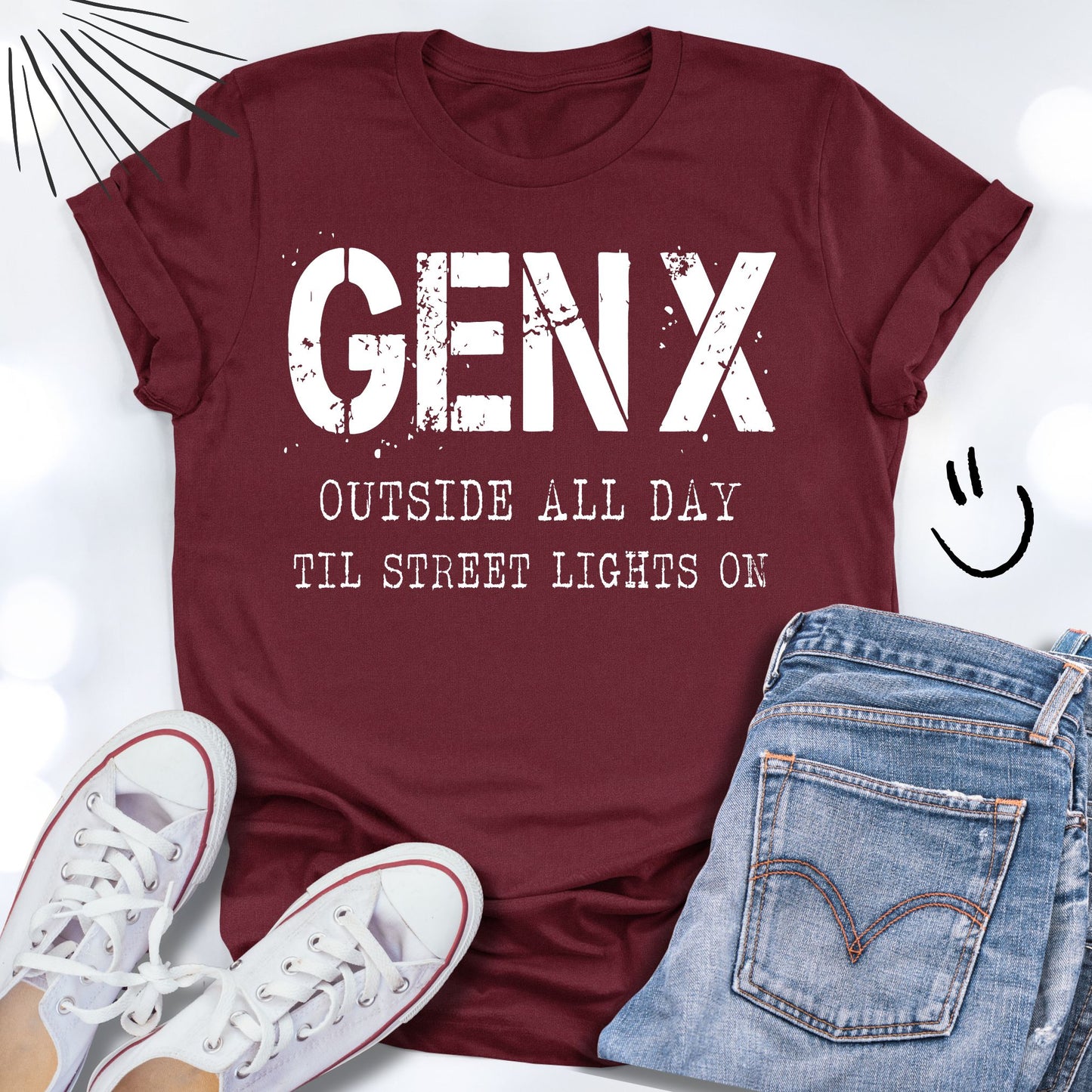 GEN X Outside All Day Til Street Lights On T-shirt