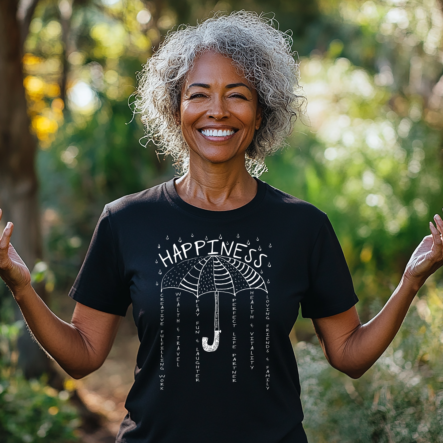 Happiness Umbrella Premim Unisex Tshirt