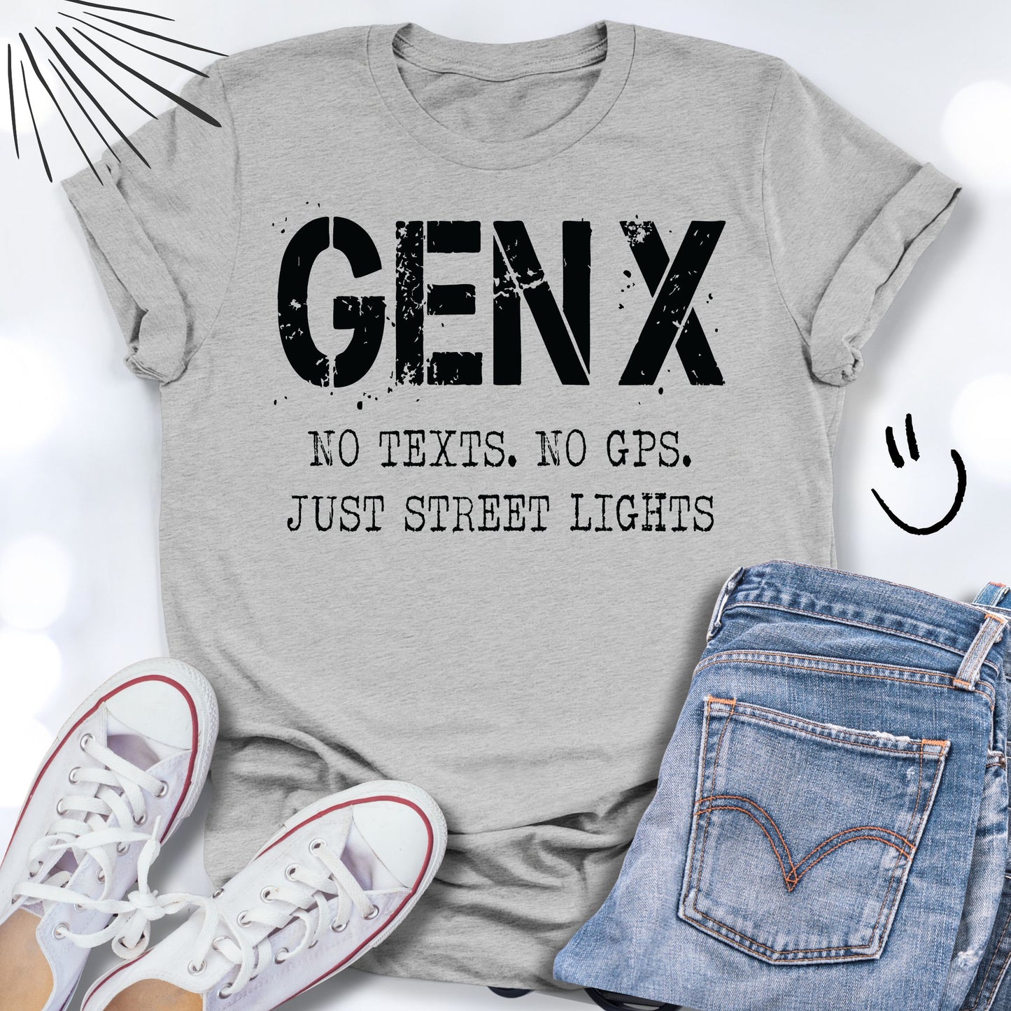GEN X No Texts NO GPS Just Street Light Unisex T-shirt