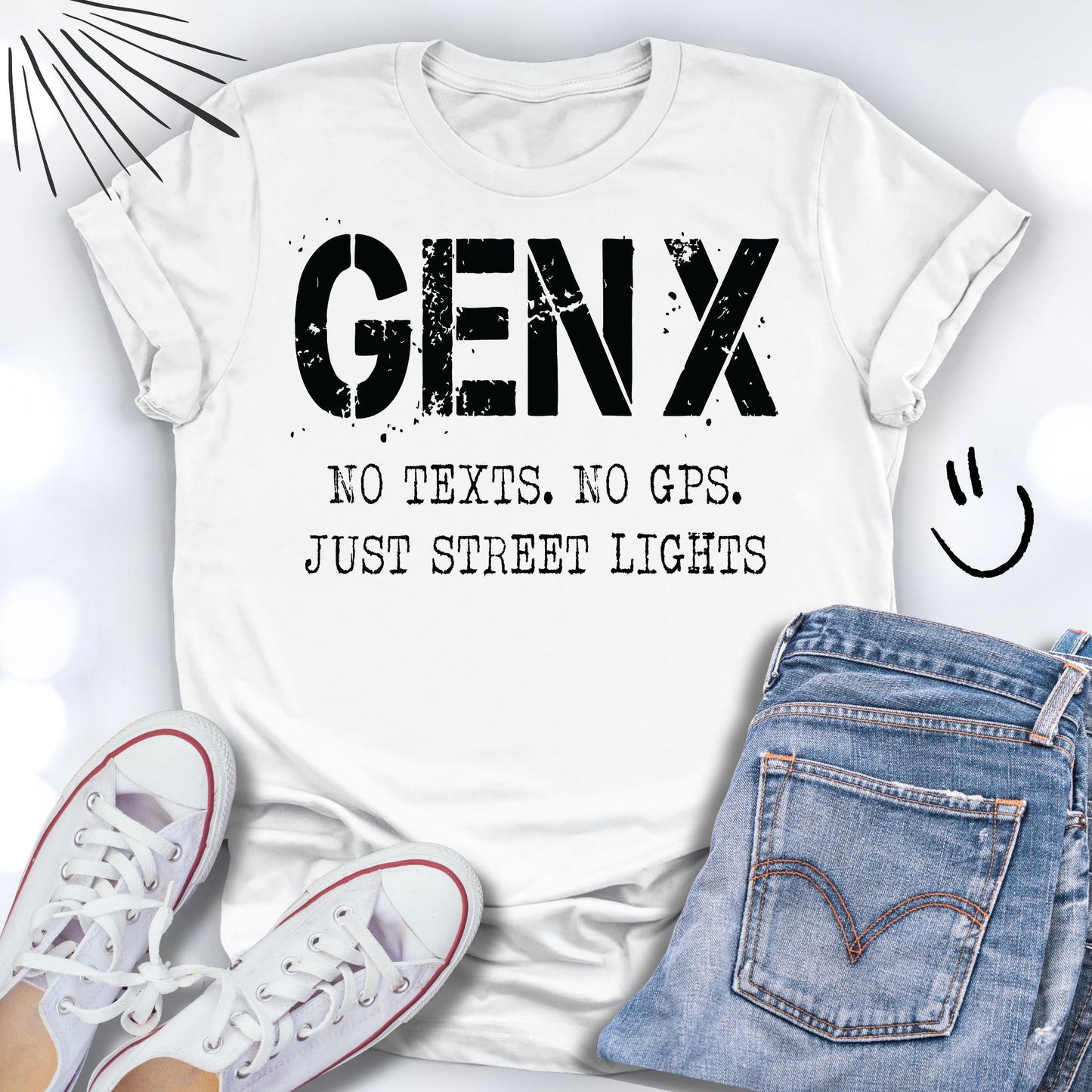 GEN X No Texts NO GPS Just Street Light Unisex T-shirt
