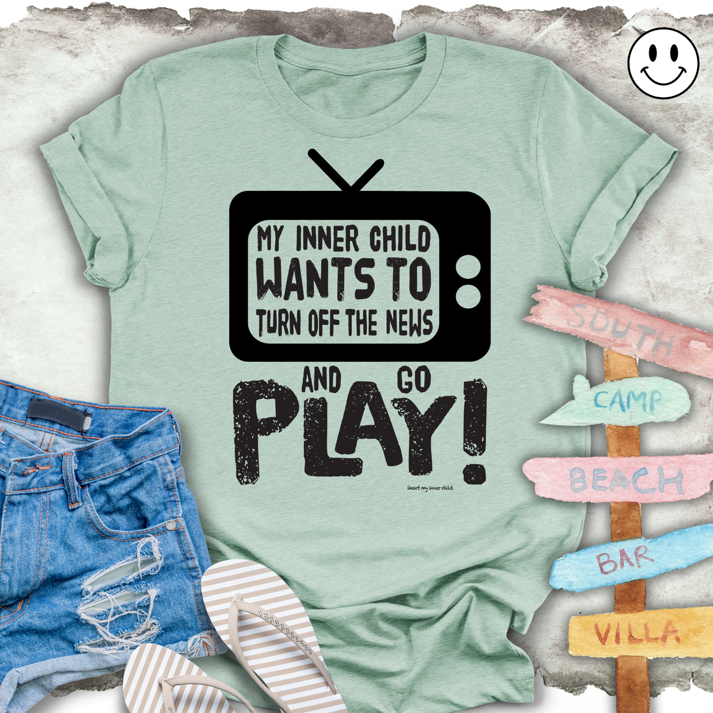 Turn OFF the NEWS and GO PLAY Unisex T-shirt