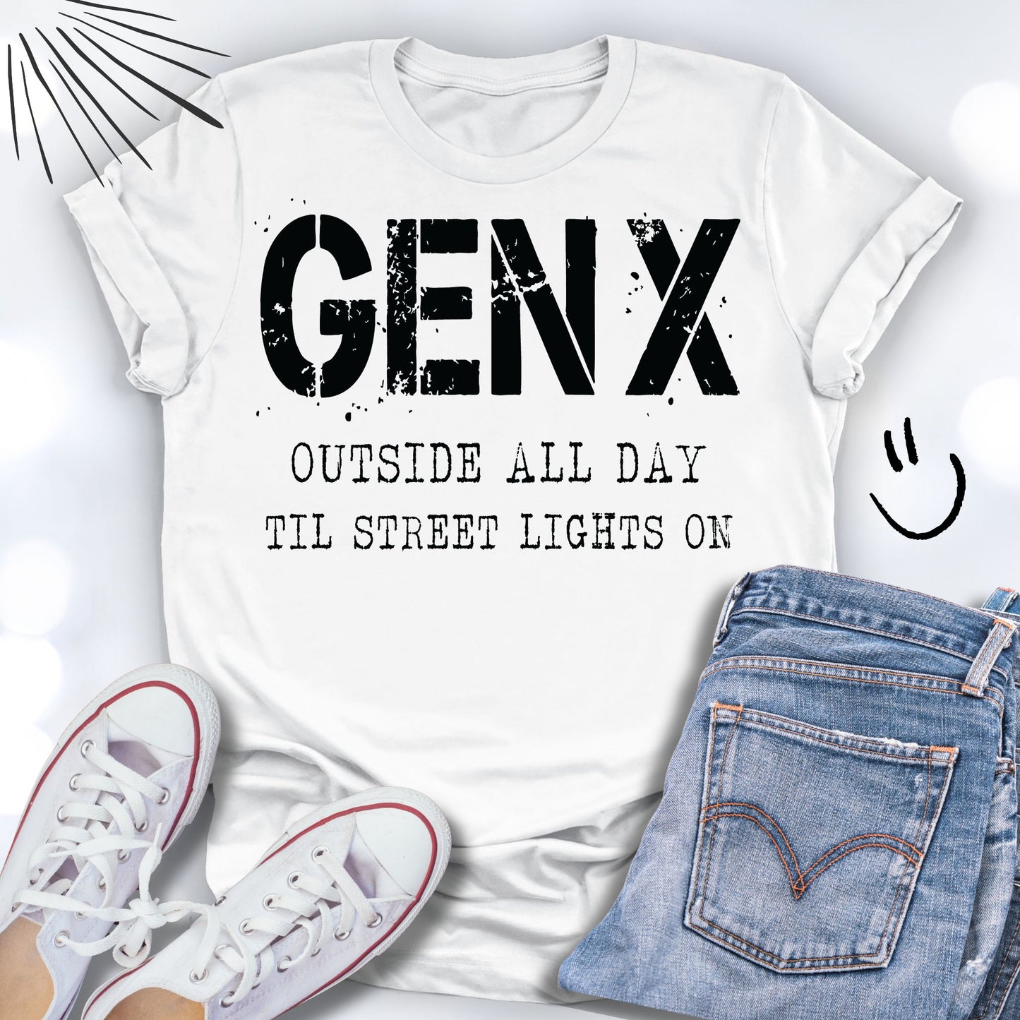 GEN X Outside All Day Til Street Lights On T-shirt