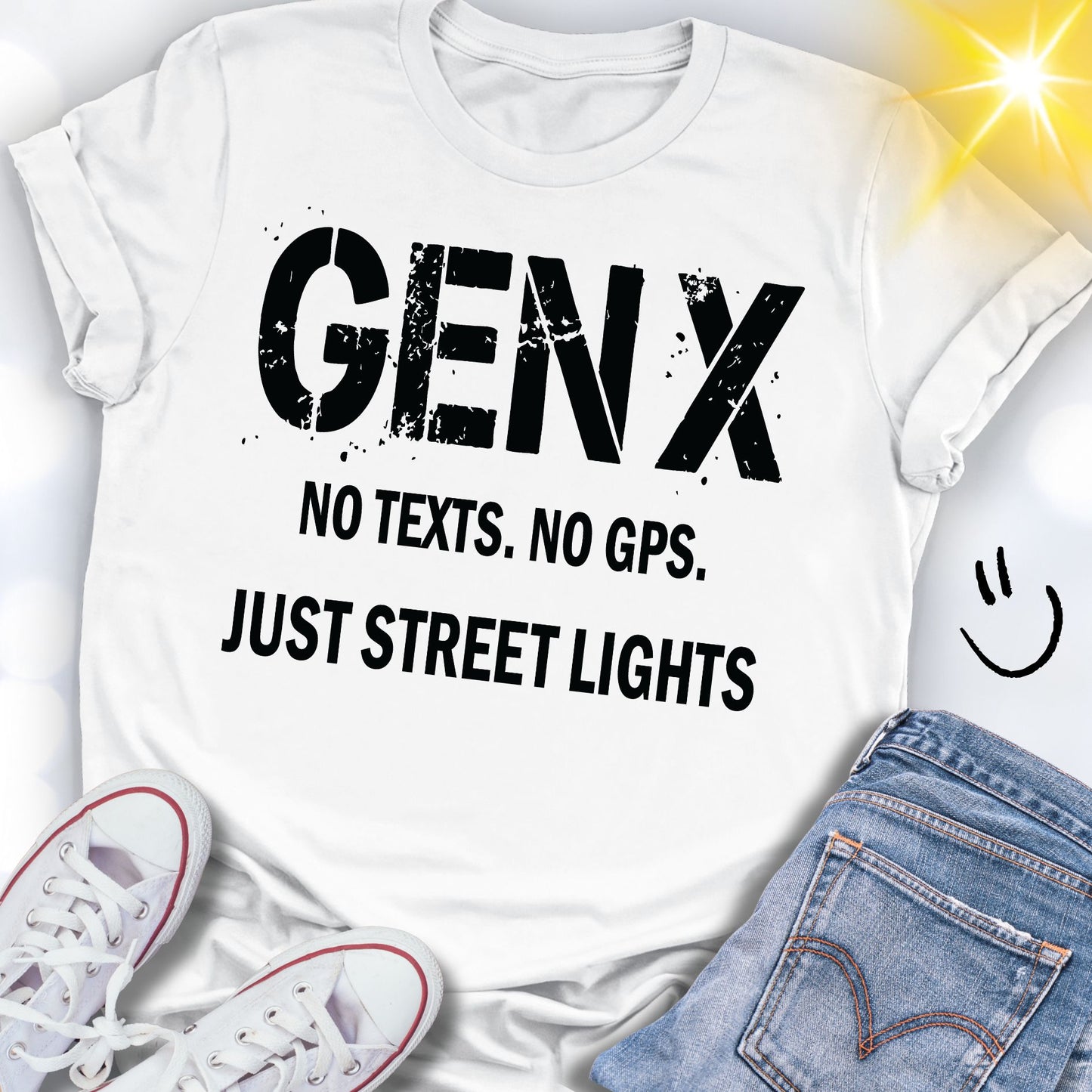 GEN X Just Street Lights No Texts No GPS T-shirt