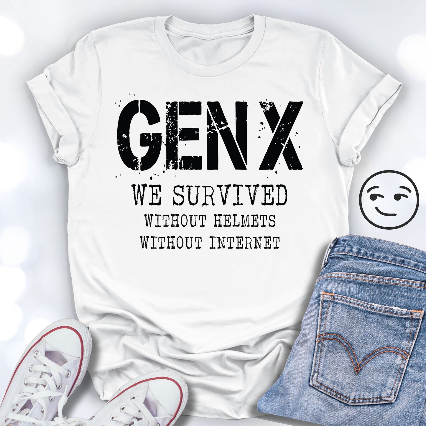 GEN X We Survived Without Helmets or Internet Unisex T-shirt