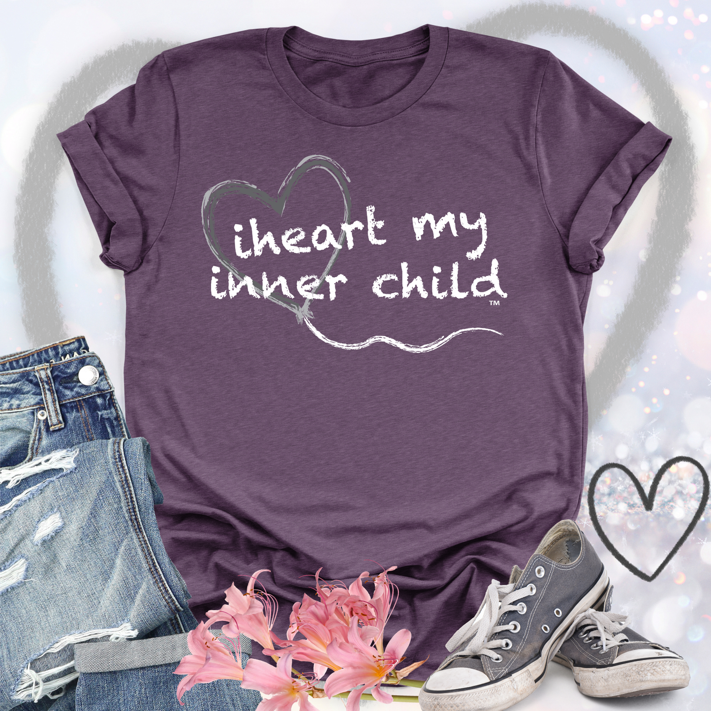 iheart my inner child w-heart balloon T-shirt