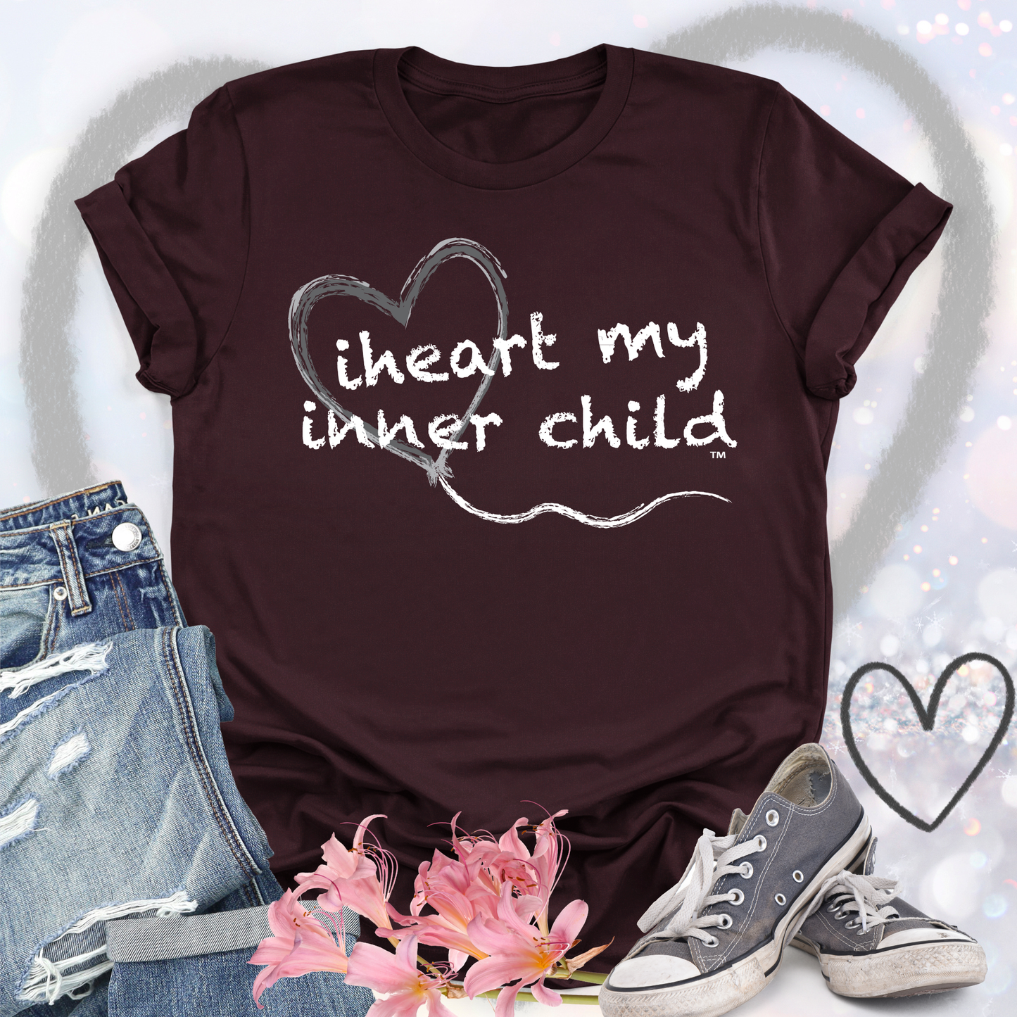 iheart my inner child w-heart balloon T-shirt
