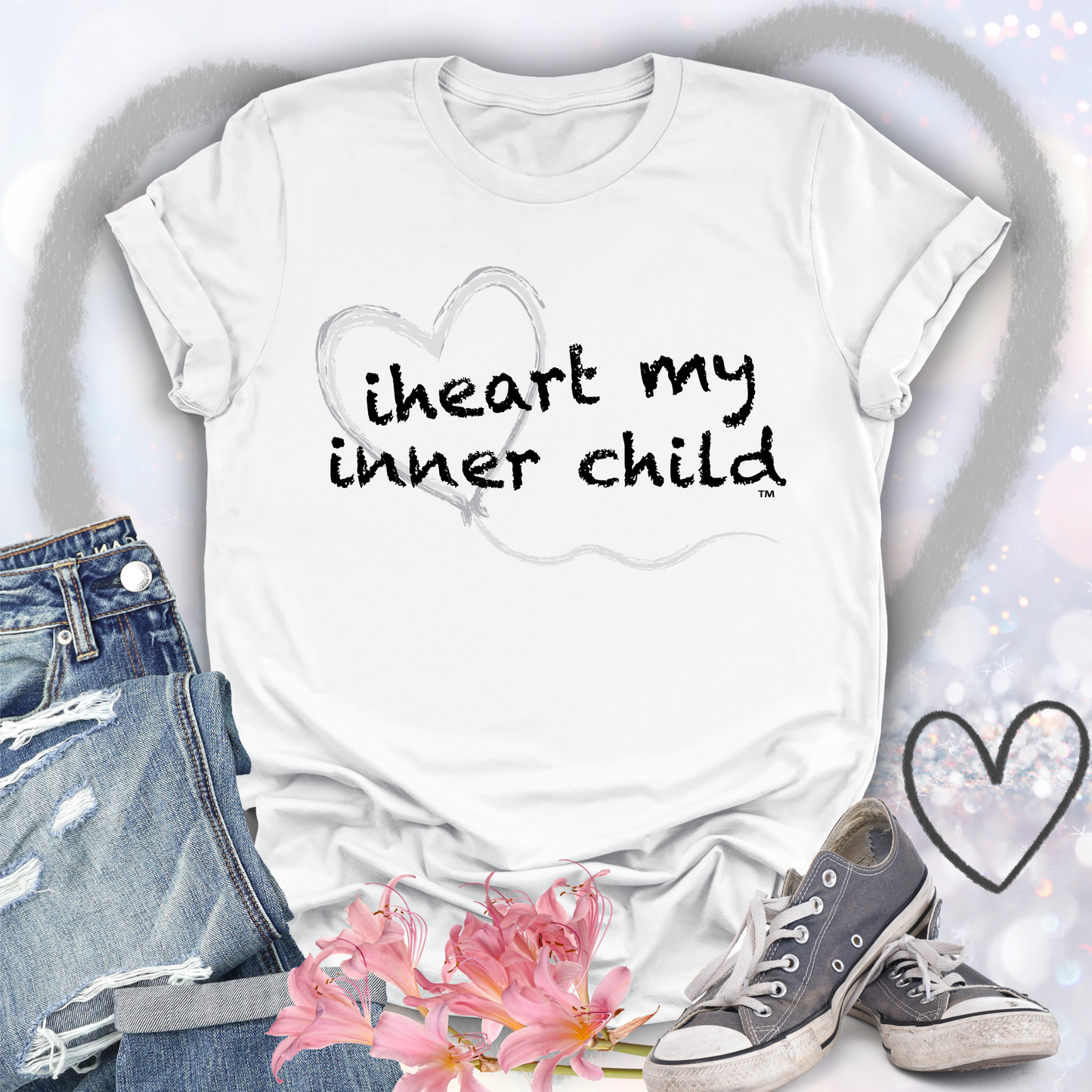 iheart my inner child w-heart balloon T-shirt